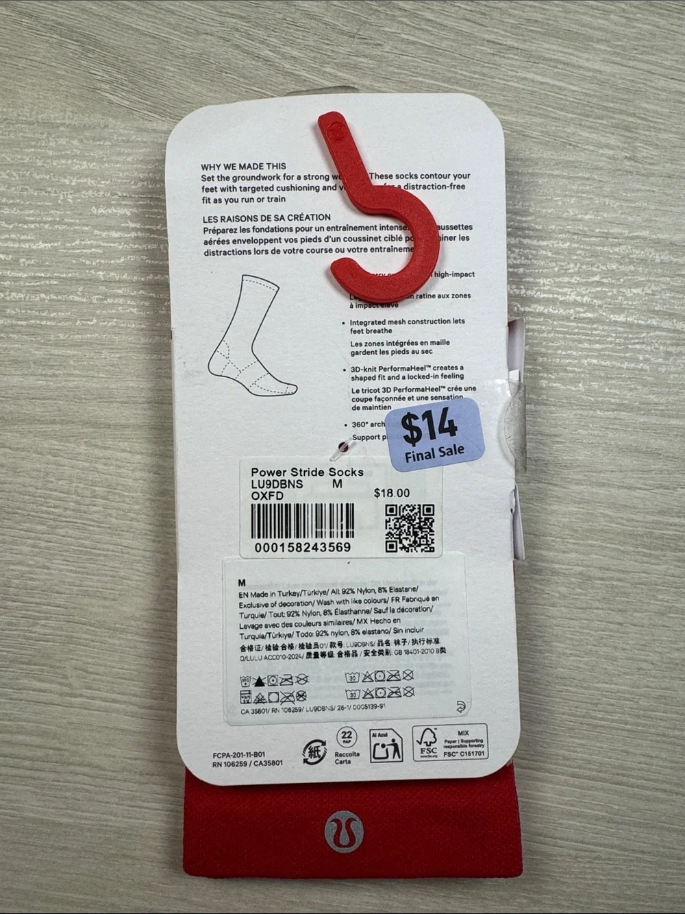 Lululemon Power Stride Socks